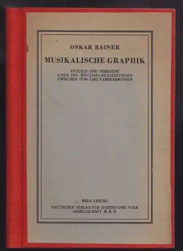 RAINER, Musikalische Graphik. Studien und... 1925