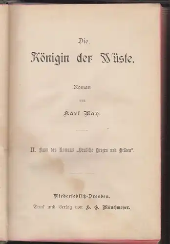 Die Königin der Wüste. Zweiter Band des Romans "Deutsche Herzen, deutsche Helden