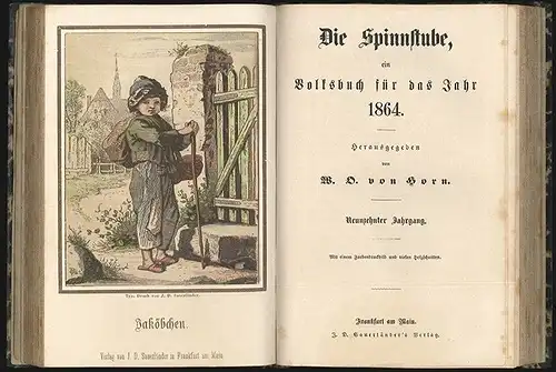 Die Spinnstube, ein Volksbuch für das Jahr. HORN, W. O. v. (Hrsg.).