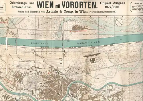 Neuester Plan von Wien mit Vororten.