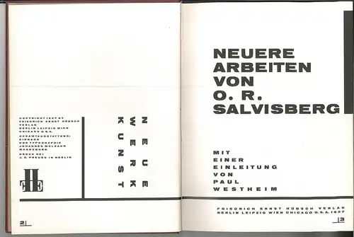 Neuere Arbeiten von O. R. Salvisberg. Mit einer Einleitung von Paul Westheim. [A