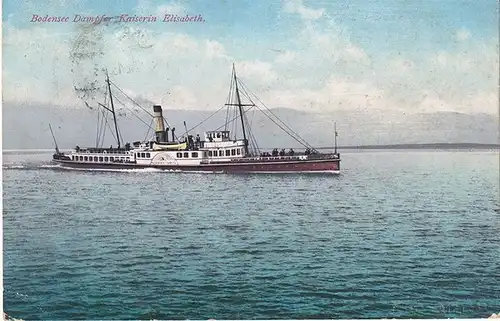 Bodensee. Dampfer Kaiserin Elisabeth.