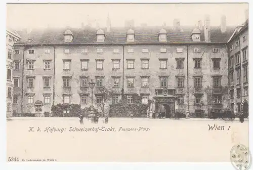 Wien I. k. k. Hofburg: Schweizerhof-Trakt, Franzens-Platz.