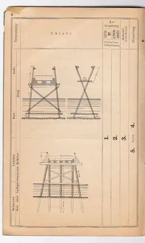 Behelf zur Berechnung von Stegen, Not- und Halbpermanenten Brücken. Zusammengest