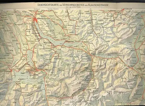 Über den Klausen. Auf neuer Gebirgstrasse zwischen Ur- und Ost-Schweiz. BECKER,