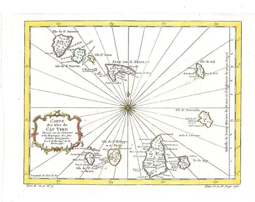 Carte des Isles du Cap Verd. Dressée sur les Journaux et les Remarques des plus