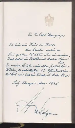 Musik der Kindheit. Ein Heimatbuch aus Wien. WILDGANS, Anton.