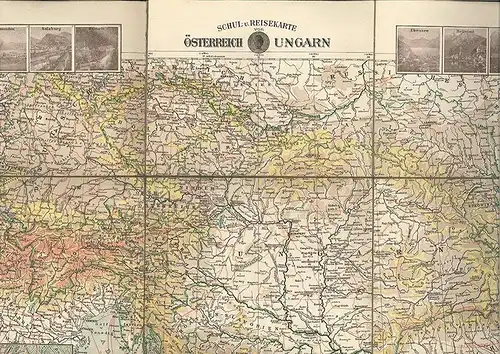 Schul- u. Reisekarte von Österreich-Ungarn.