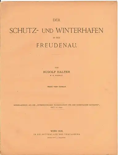 Der Schutz- und Winterhafen in der Freudenau. HALTER, Rudolf.