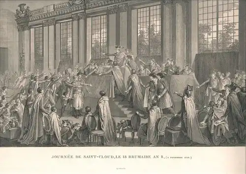 Journée de Saint-Cloud, le 18 Brumaire An 8 (9 Novembre 1799). HELMAN, Isidore-S