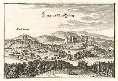 Herrschaft und Marckt Creitzing. MERIAN, Matthaeus