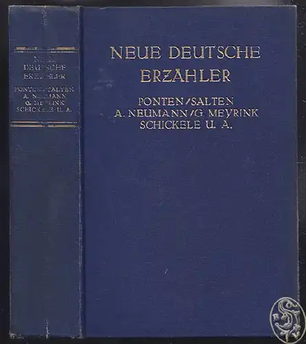 Neue Deutsche Erzähler. Josef Ponten. Felix... 1930