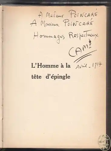 L`homme à tête d`épingle. [Préface de Paul Reboux]. CAMI, [Henri].