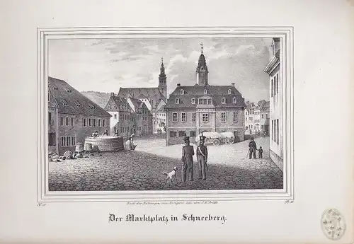 Der Marktplatz in Schneeberg.