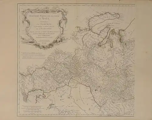 Troisieme Partie de la Carte d`Asie, contenant la Sibérie et quelque autres Part