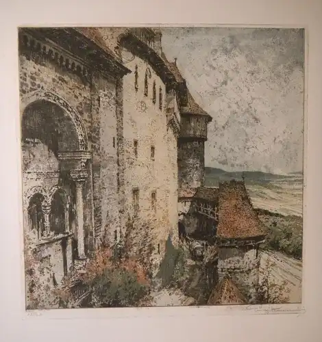 [Burg Kreuzenstein]. KASIMIR, Luigi. Graphiker (1881-1962).