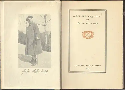 "Semmering 1912". ALTENBERG, Peter [d. i. Richard Engländer].