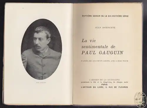 DORSENNE, La vie sentimentale de Paul Gauguin... 1927