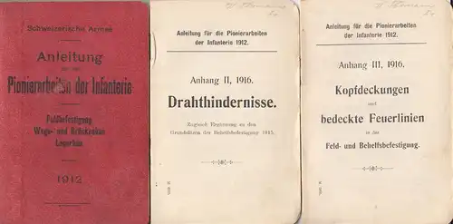 Schweizerische Armee. Anleitung für die Pionierarbeiten der Infanterie. Feldbefe