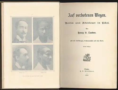 Auf verbotenen Wegen. Reisen und Abenteuer in Tibet. LANDOR, Henry S.