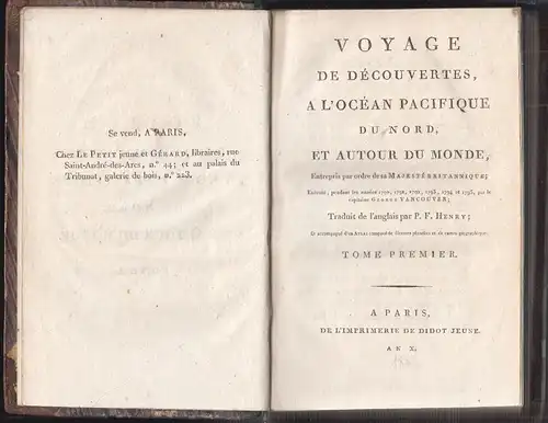 Voyage de découvertes, a l`océan pacifique du nord, et autour du monde, Entrepri