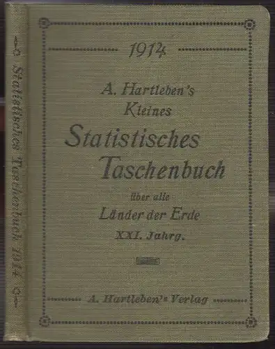 Kleines Statistisches Taschenbuch über alle Länder der Erde. HARTLEBEN,  1027-01