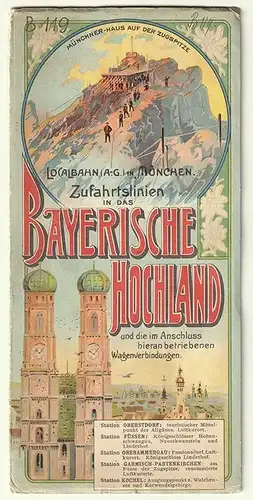 Zufahrtslinien in das Bayerische Hochland und die im Anschluss hieran betriebene
