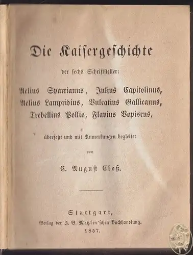 GLOSS, Die Kaisergeschichte der sechs... 1857
