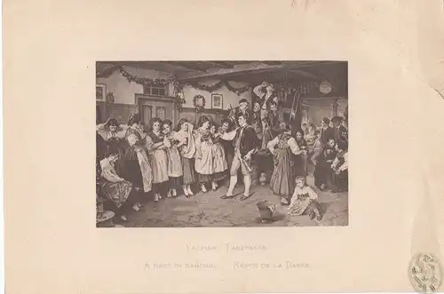 Tanzpause [bei einer elsässischen Bauernhochzeit]. A rest in dancing. Repose de 