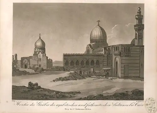 Moschee der Gräber der ayubitischen und fathimidischen Sultanen bei Cairo.