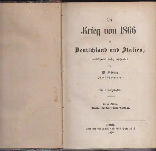 Der Krieg von 1866 in Deutschland und Italien, politisch-militärisch bes 1376-18