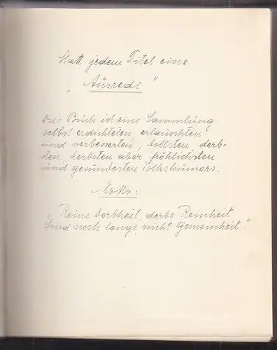 Humor. Handschrift.