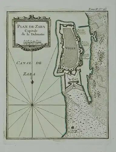 Plan de la Zara capitale de la Dalmatie. 1764