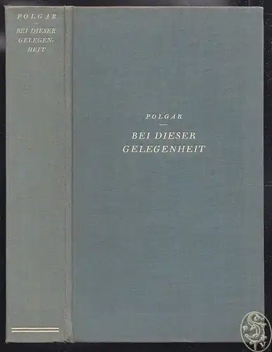 POLGAR, Bei dieser Gelegenheit. 1930