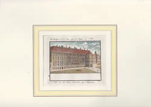 Die Rückseite der k. k. Burg, gegen die Bastey, in Wien.