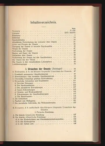 Die Masturbation. Eine Monographie für Ärzte, Pädagogen und gebildete Eltern. Mi