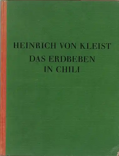 Das Erdbeben in Chili. KLEIST, Heinrich v.