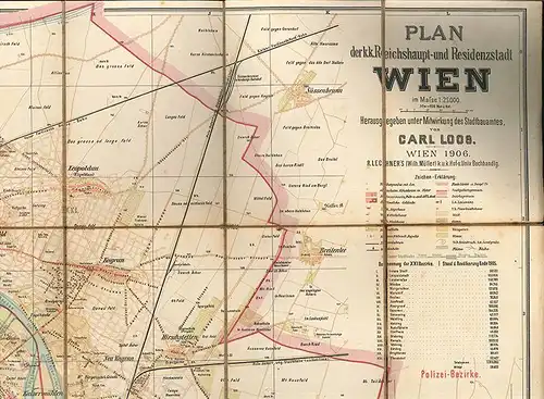 Plan der k. k. Reichshaupt- und Residenzstadt Wien im Maße 1: 25.000. Herausgege