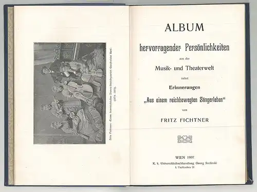 Album hervorragender Persönlichkeiten aus der Musik- und Theaterwelt nebst Erinn