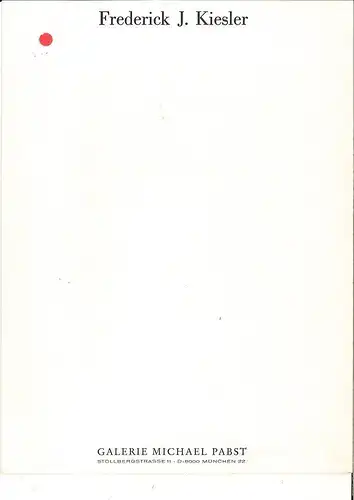 Frederick J. Kiesler. Architektur der Zukunft.