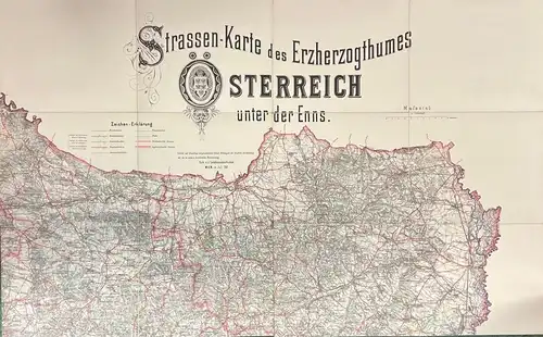 Strassen-Karte des Erzherzogthumes Österreich unter der Enns. Verfaßt auf Grundl