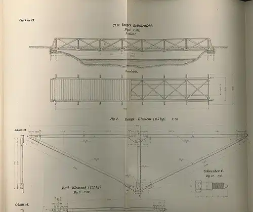 Instruction über den Gebrauch der transportablen eisernen Brücke System G. Eiffe