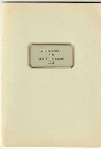 G. Freytags Verkehrs-Karte von Österreich-Ungarn 1911. Maßstab 1: 1. 500.000.