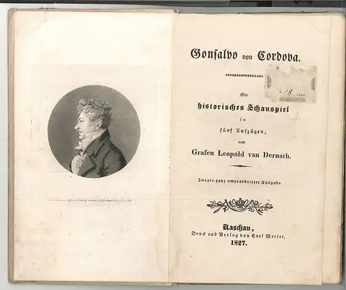 Gonsalvo von Cordova. Ein historisches Schauspiel in fünf Aufzügen. DERNATH, Leo