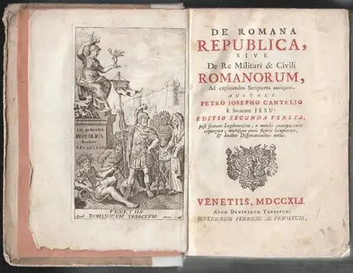 CANTELIO, De Romana Republica, sive De Re... 1741