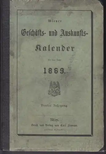 Wiener Geschäfts- und Auskunfts-Kalender für... 4396-01