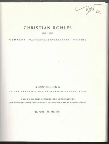 Christian Rohlfs 1849-1938. Gemälde -... 1961