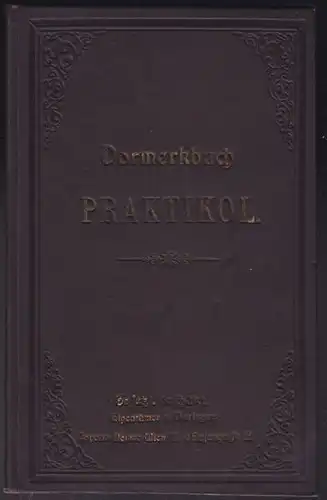 Vormerkbuch "Praktikol". 1910