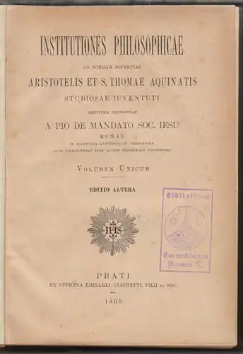 BOYER, Institutiones Philosophicae ad norman... 1895