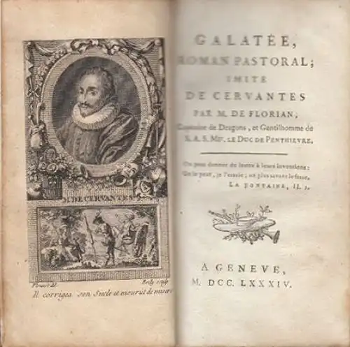 FLORIAN, Galatée, Roman Pastoral; imité de... 1784